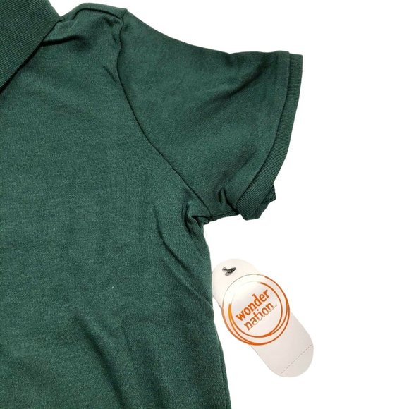 Wonder Nation Girls Uniform Short Sleeve Polo-style Green L Tagless Comfort - Picture 7 of 12